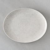 大橋睦|灰釉 楕円皿 大