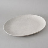 大橋睦|灰釉 楕円皿 大