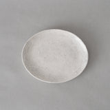 大橋睦|灰釉 楕円皿 小