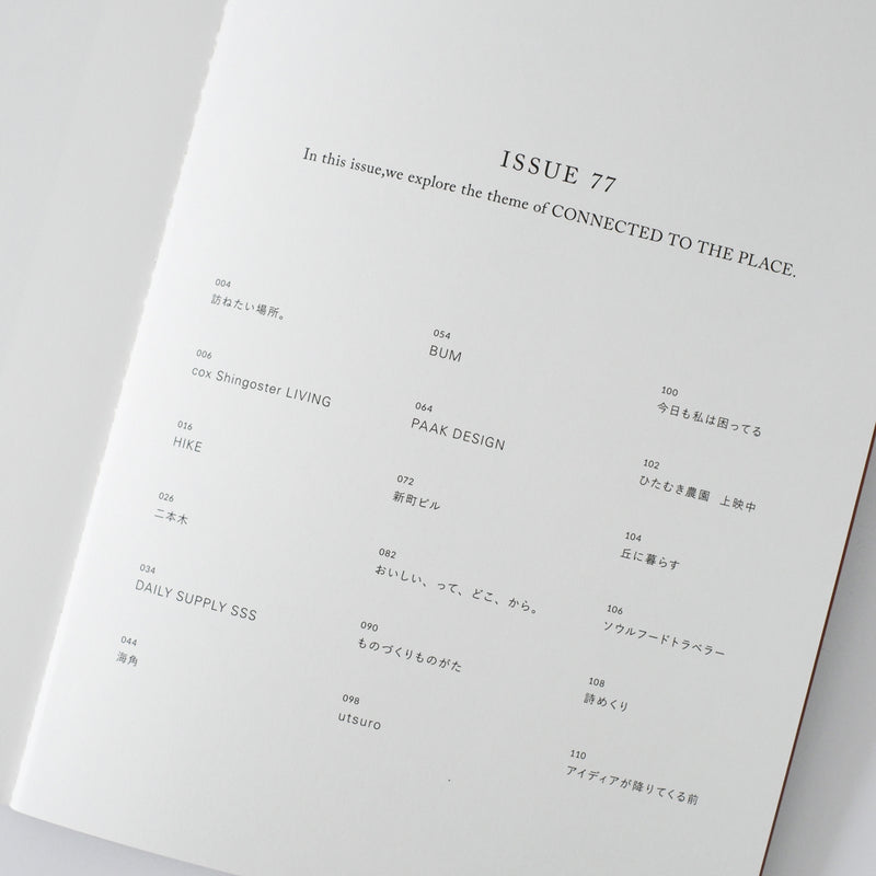 nice things. issue. 77「訪ねたい場所。」