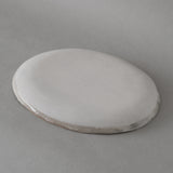 大橋睦｜灰釉 楕円皿　大